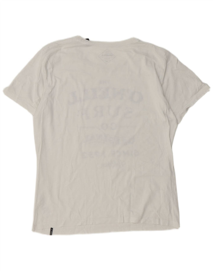 Мужская футболка с рисунком O'Neill, топ среднего размера, белый хлопок, хлопок