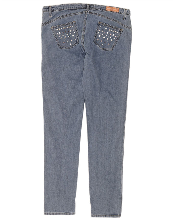 Джинсы скинни женские TRUSSARDI IT 47 Большие W33 L32 Синие