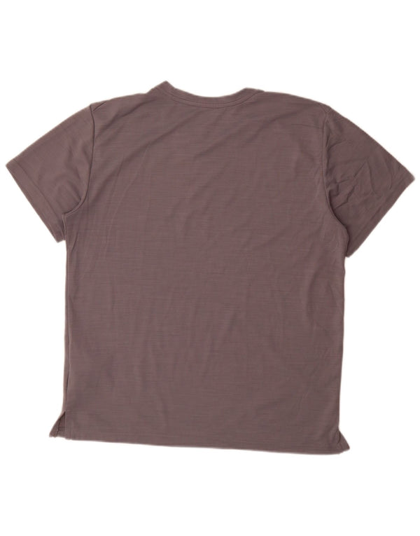 Мужская футболка Nike Dri Fit из полиэстера среднего серого цвета с крапинками