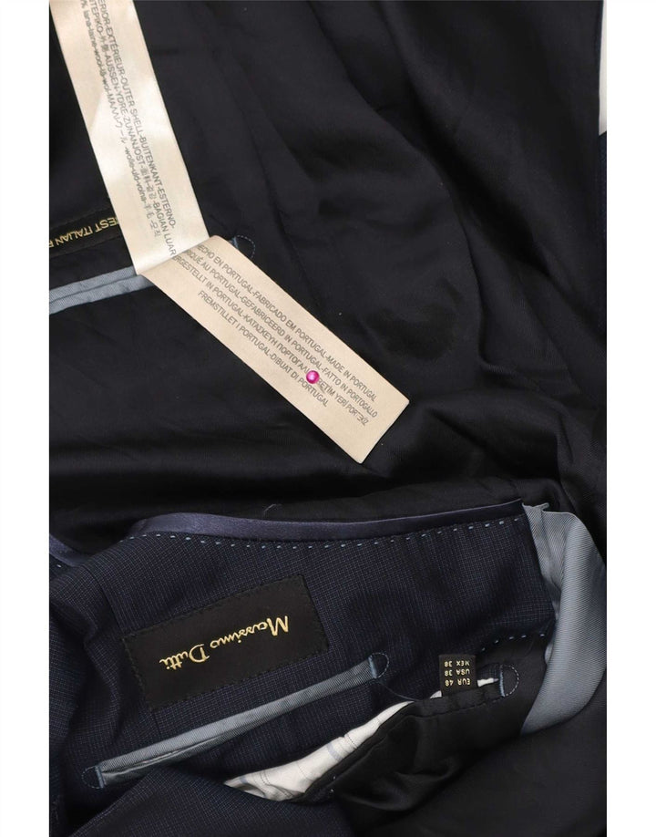 Мужской пиджак Massimo Dutti на 2 пуговицах IT 48 Medium Navy Blue Wool