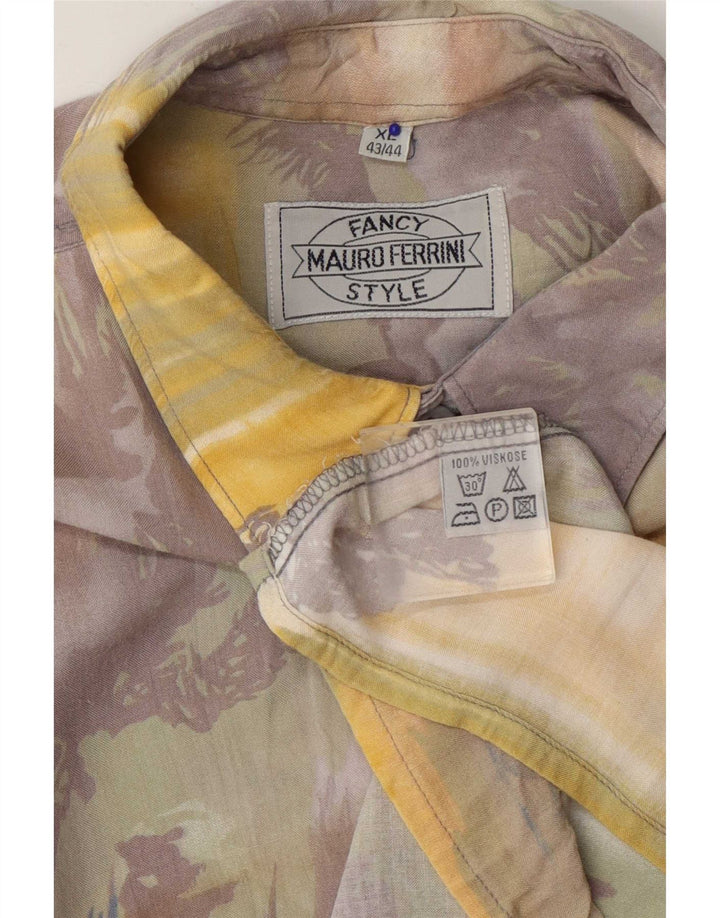 Мужская рубашка с абстрактным узором Mauro Ferrini, размер 43/44 XL, разноцветная