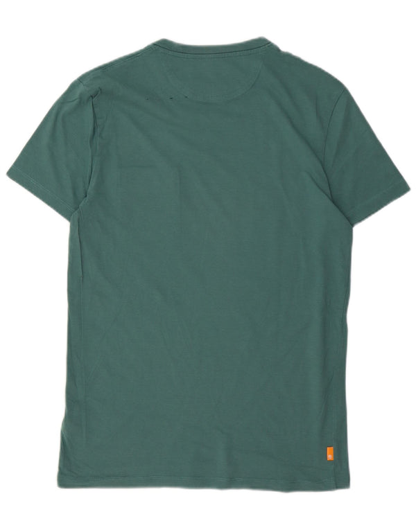 Timberland Mens Slim Fit T-Shirt Top Medium Green Cotton
