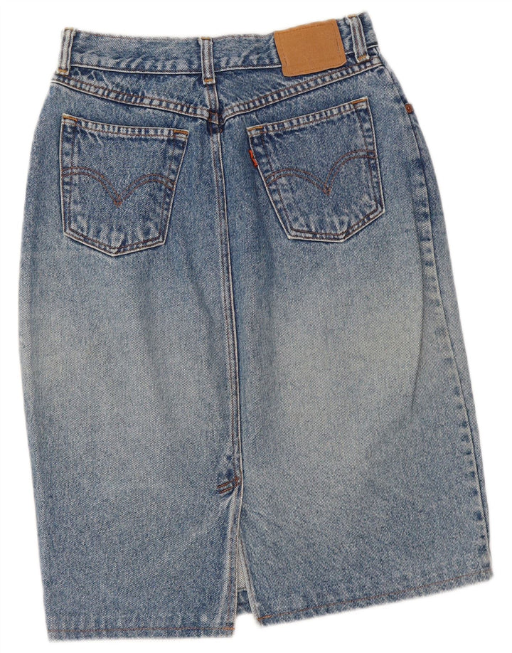 Женская джинсовая юбка LEVI'S W26, маленькая синяя, хлопок