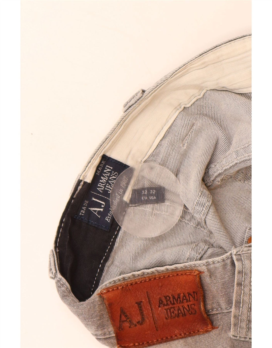 Мужские джинсы узкого кроя ARMANI W32 L33 Серый хлопок