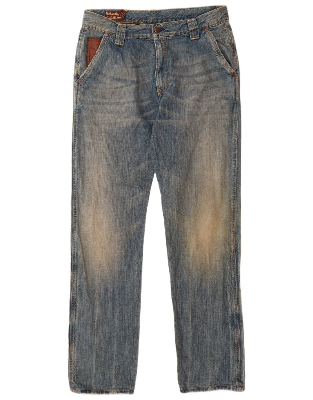 Мужские прямые джинсы Marlboro Classics W34 L32, синие, хлопок