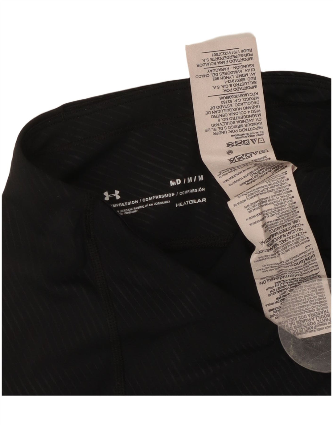 Женские леггинсы Under Armour UK 14, средний нейлон в черную полоску