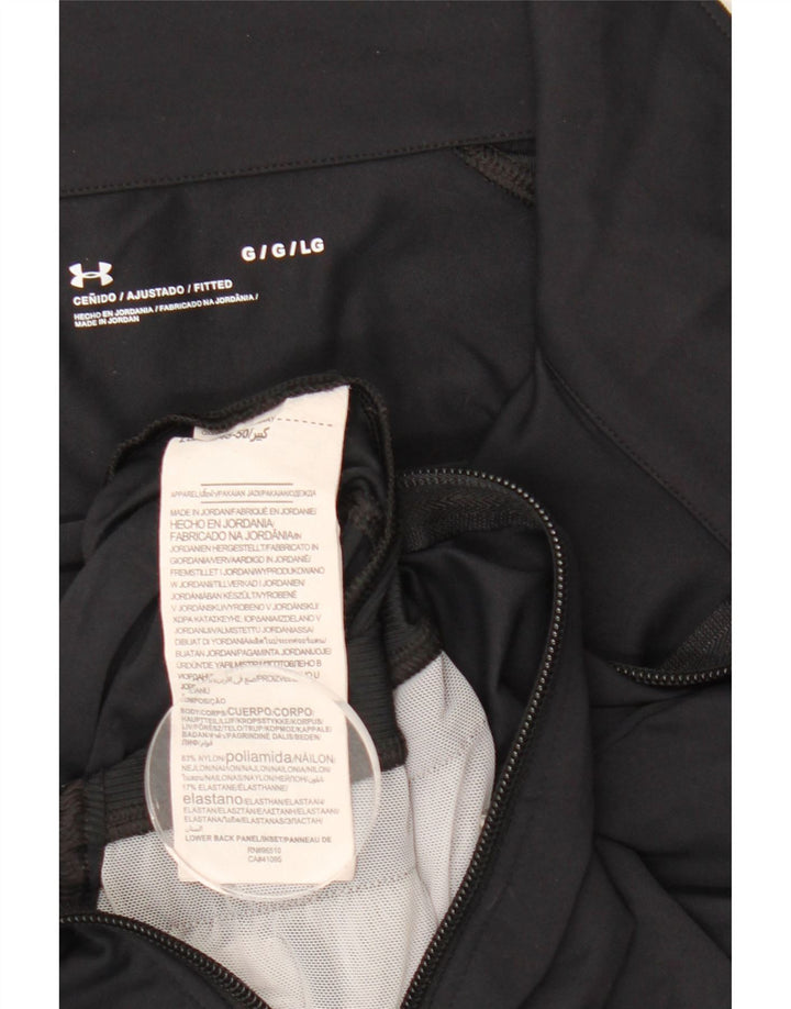 Женский укороченный спортивный костюм UNDER ARMOR, верхняя куртка UK 14, большой черный нейлон