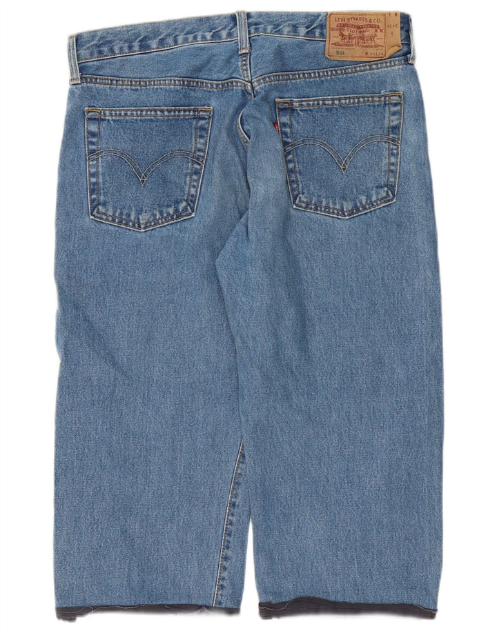 Мужские джинсы-капри LEVI'S 501 W34 L19 синие, хлопок