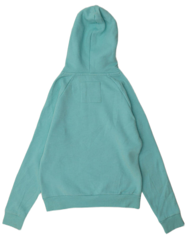 Женский джемпер с капюшоном WEIRD FISH UK 10, маленький бирюзовый хлопок