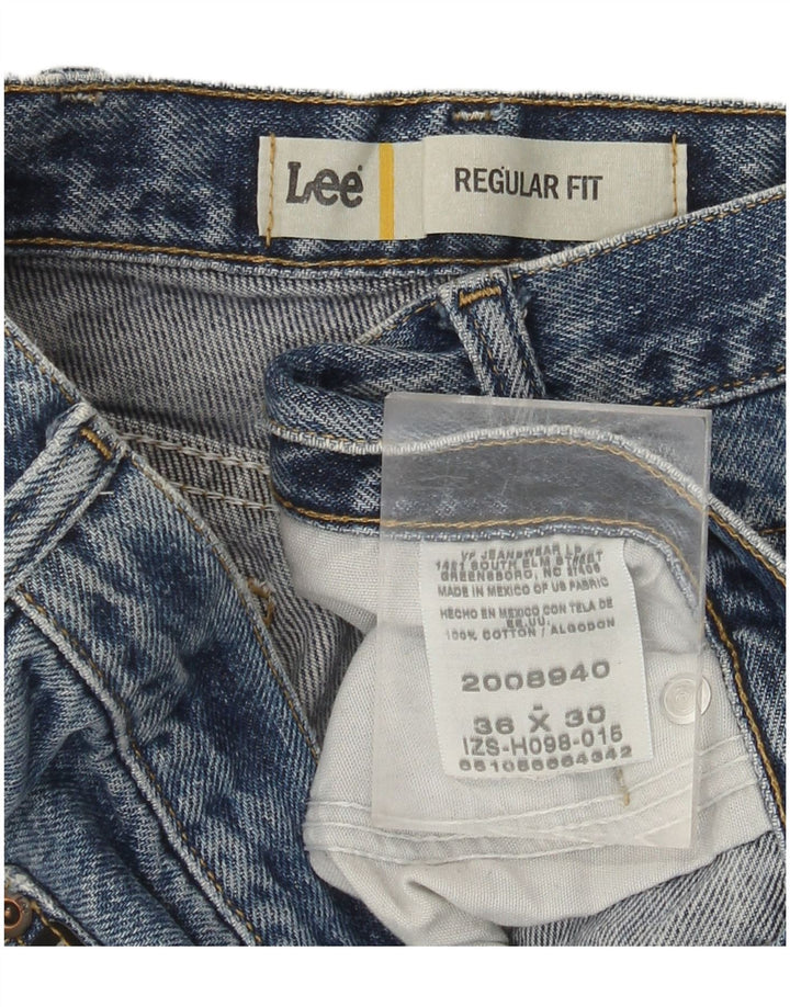 Мужские прямые джинсы LEE W36 L30, синий хлопок