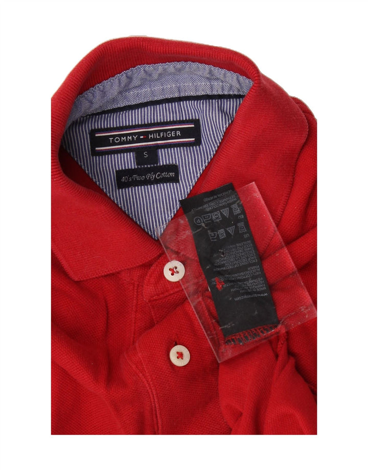 TOMMY HILFIGER Mens Polo Shirt Small Red Cotton Vintage Tommy Hilfiger and Second-Hand Tommy Hilfiger from Messina Hembry 