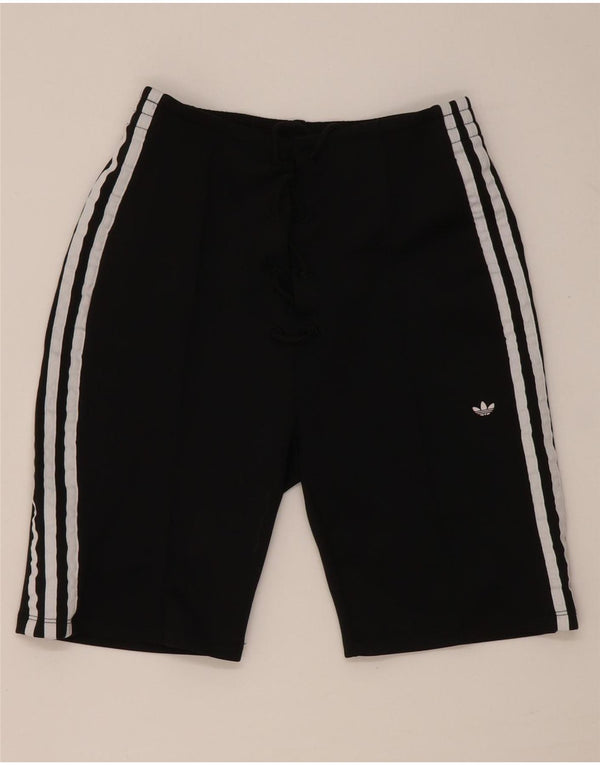 Женские спортивные шорты Adidas UK 12, средние черные хлопковые
