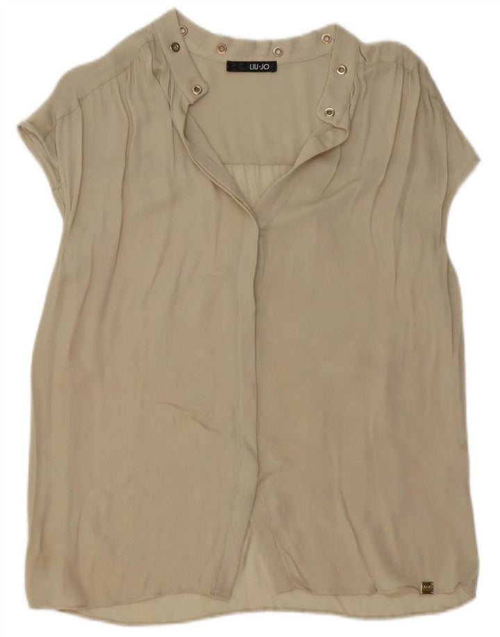 LIU JO Womens Blouse Top UK 14 Medium Beige