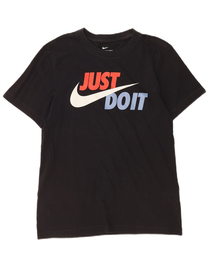 Мужская футболка с рисунком Nike, маленький черный хлопок