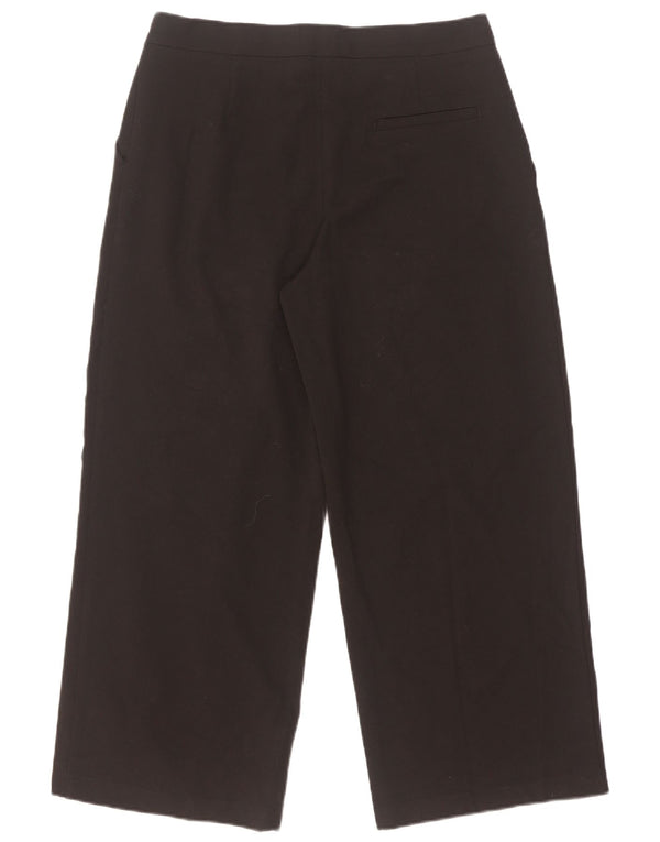 Женские широкие укороченные брюки Zara Medium W28 L26, черные цветные блоки