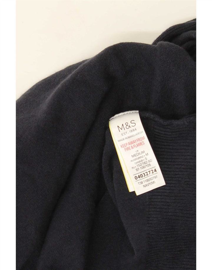 Женский открытый кардиган Marks & Spencer UK 14, средний темно-синий акрил