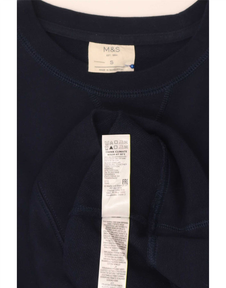 Мужской свитер Marks & Spencer, маленький темно-синий, хлопок