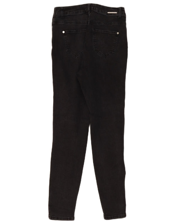 Lipsy Womens Skinny Jeans UK 10 Small W28 L29 Black Cotton
