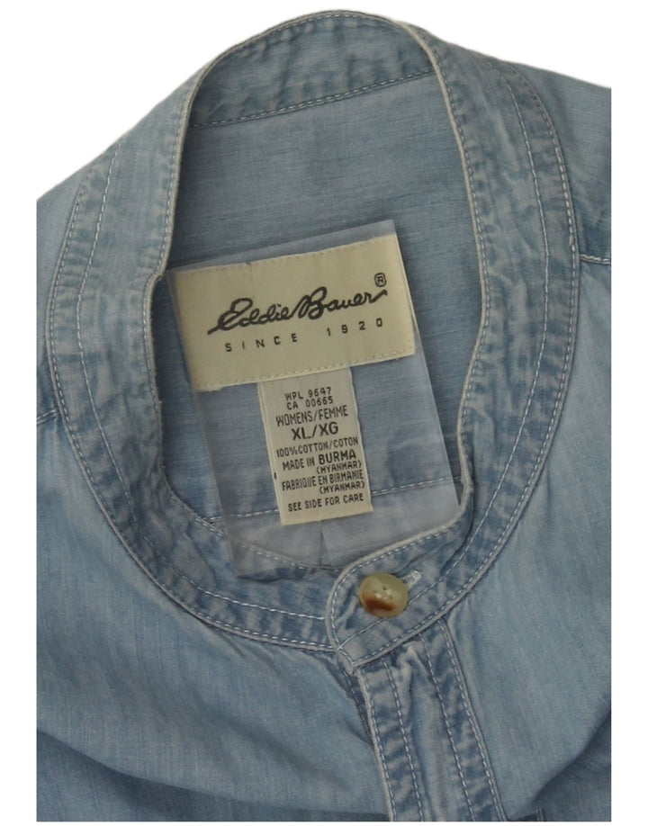 Женское джинсовое платье-пуловер Eddie Bauer, Великобритания, 16 XL, синее, хлопок