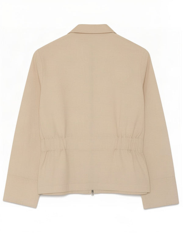 Topshop Womens Blazer Jacket UK 10 Small Beige Flecked Viscose