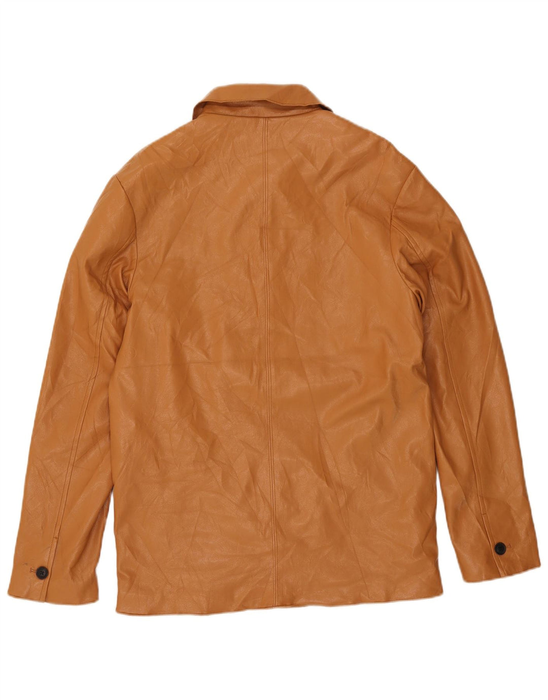 Мужская куртка из искусственной кожи Zara UK 36, маленькая коричневая из полиуретана