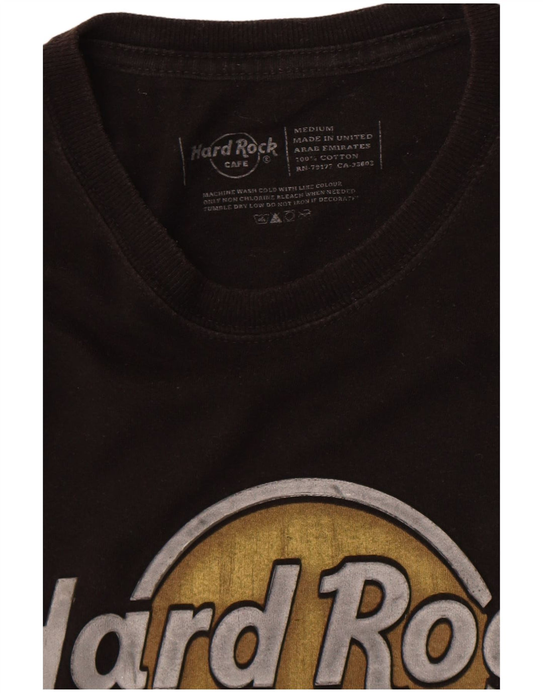 Мужская футболка с графическим рисунком Hard Rock Cafe Paris, средний черный хлопковый топ
