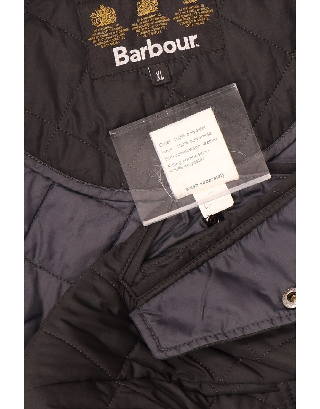Мужская стеганая куртка BARBOUR UK 42 XL, черный полиэстер