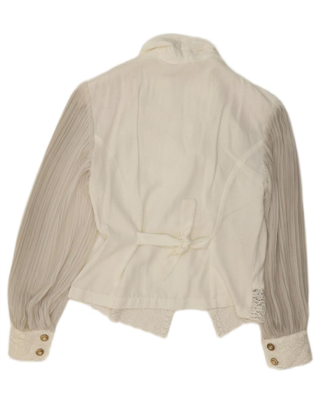 VINTAGE Womens Oversized Shirt Blouse US 1 2XS White Viscose