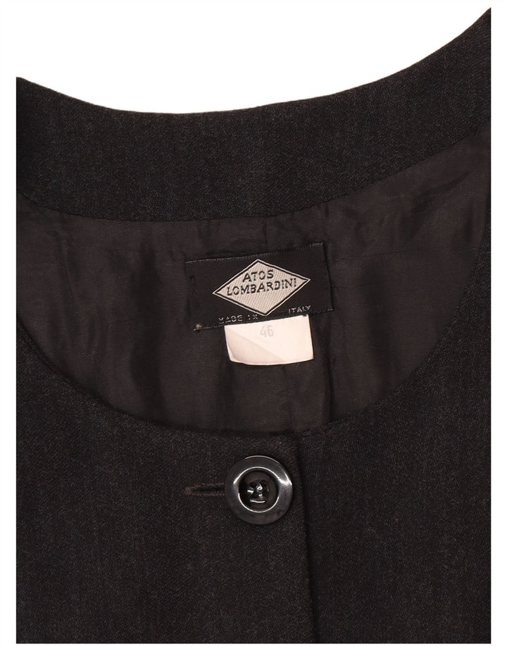 Atos Lombardini Женский пиджак без рукавов на 5 пуговицах IT 46 Большой Серый