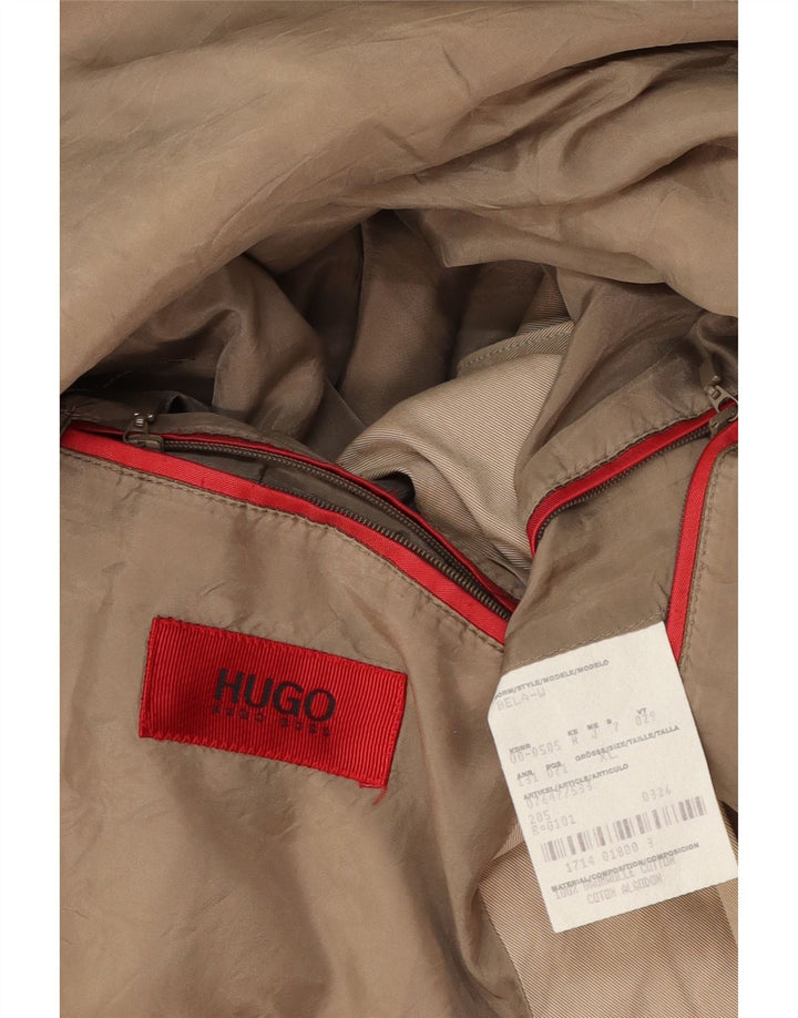 Мужское пальто Hugo Boss UK 42 XL, бежевый хлопок