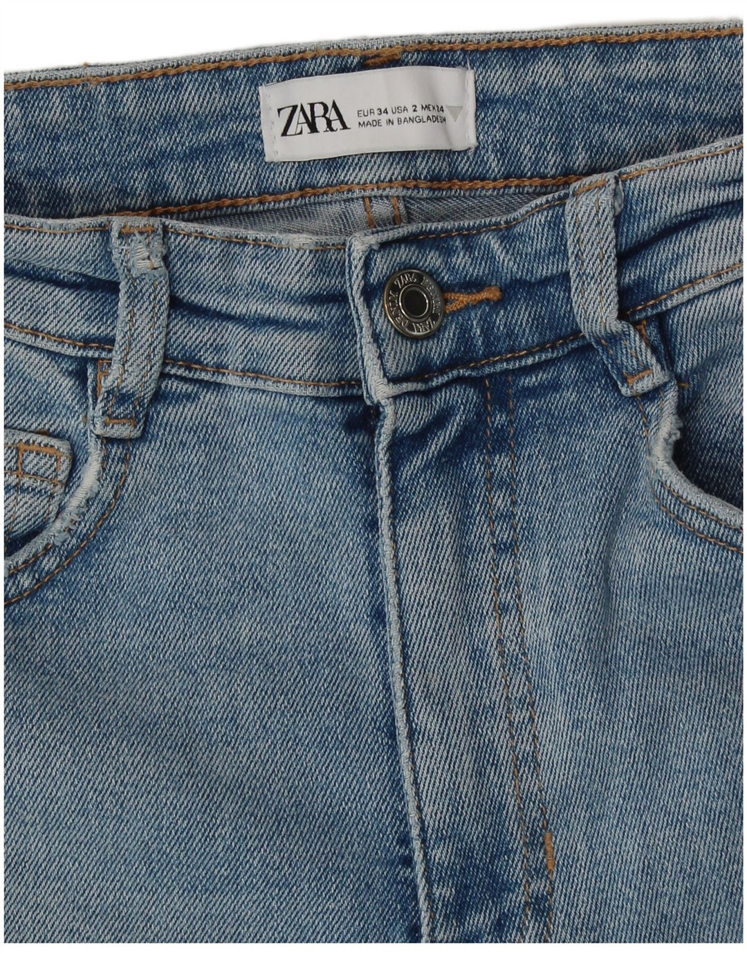 Женские джинсы скинни Zara EU 34 XS W24 L27, синий хлопок