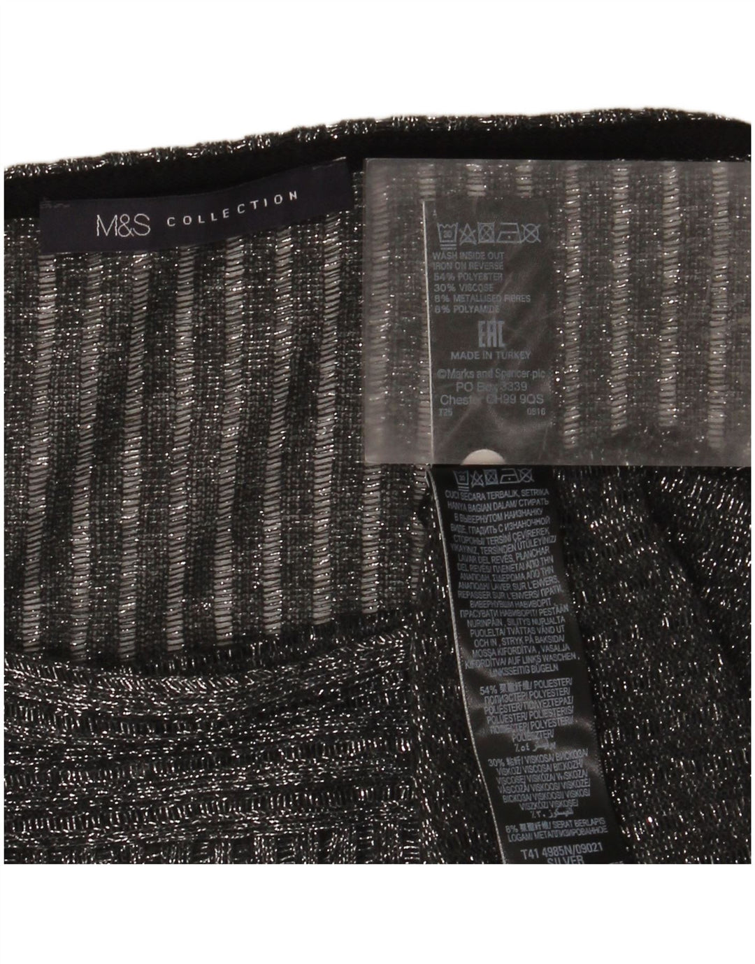 Женская блузка MARKS & SPENCER UK 20 2XL, серый полиэстер с крапинками