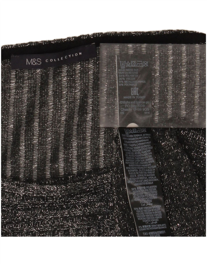 Женская блузка MARKS & SPENCER UK 20 2XL, серый полиэстер с крапинками