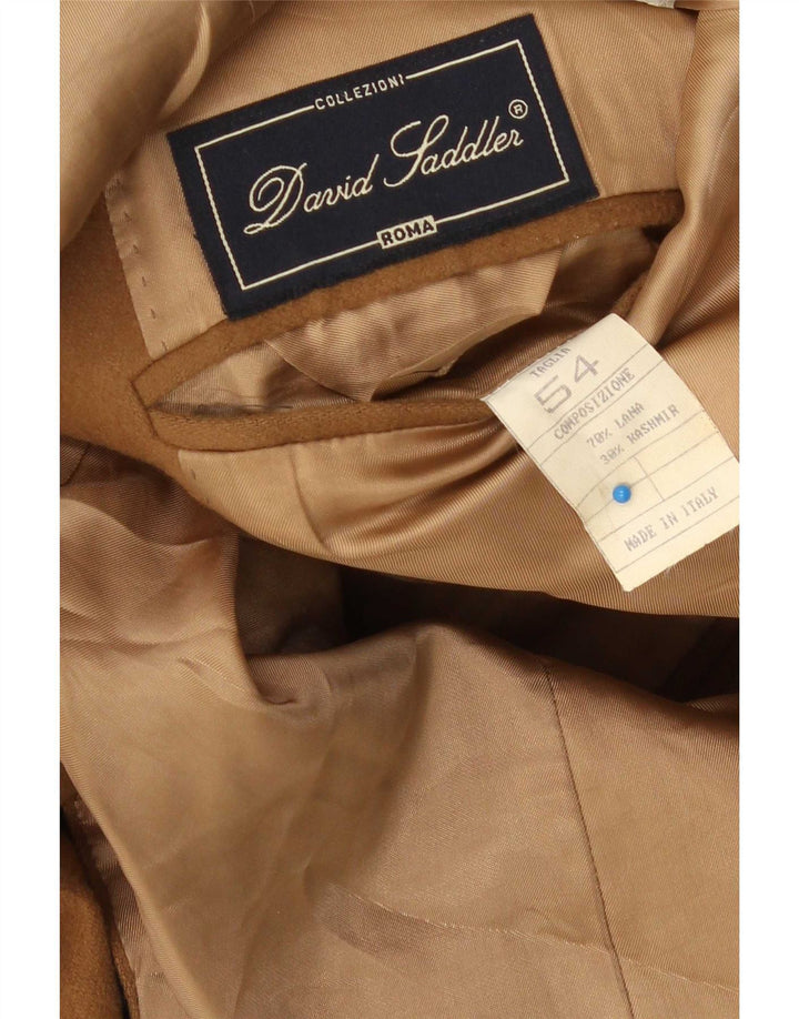 Мужской пиджак на двух пуговицах David Saddler IT 54 2XL, бежевый, шерсть