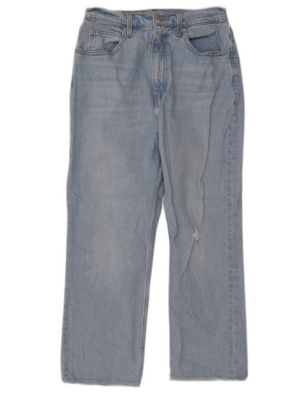Женские укороченные джинсы с высокой талией Levi's W28 L23, синий хлопок