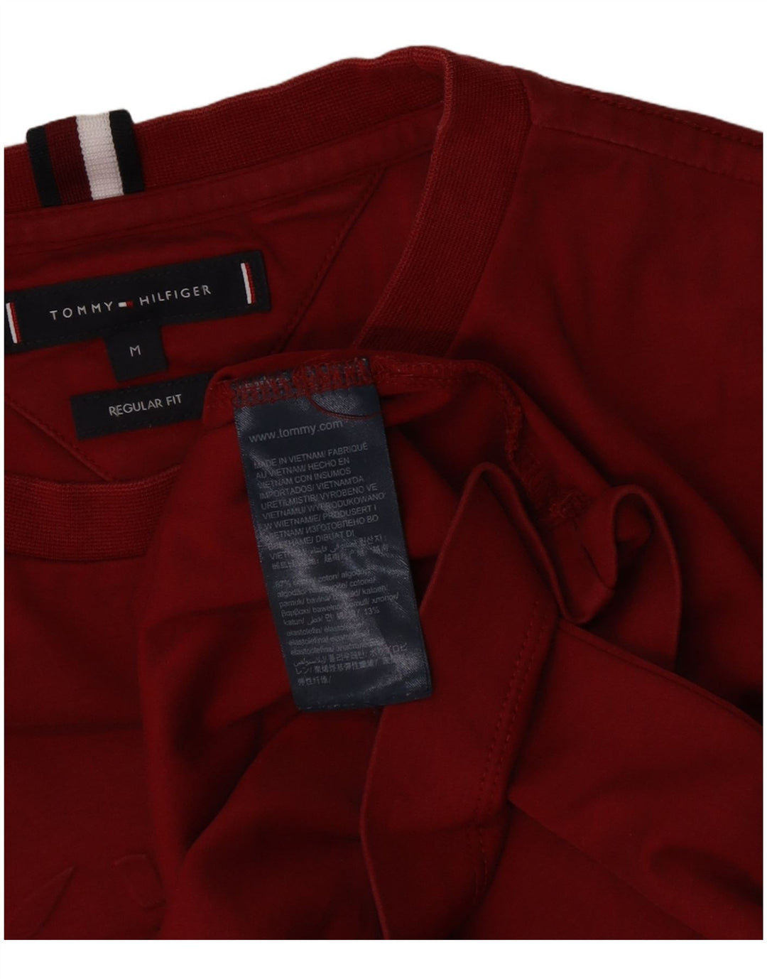 Tommy Hilfiger Мужская футболка обычного кроя с графическим рисунком Верх среднего красного цвета из хлопка