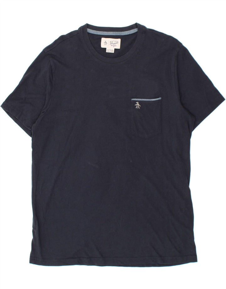 PENGUIN Mens Shirt XL Navy Blue Cotton Vintage Penguin and Second-Hand Penguin from Messina Hembry 