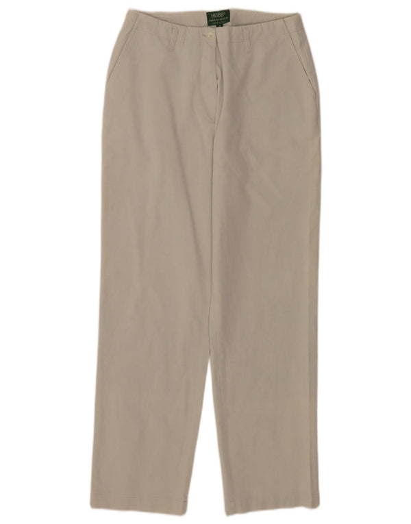 Женские прямые повседневные брюки Hobbs UK 8, маленькие W27 L28, бежевые, хлопковые