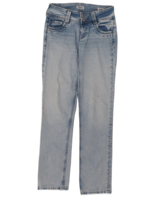 Джинсы PEPE Jeans женские прямые W29 L32 синие, хлопок