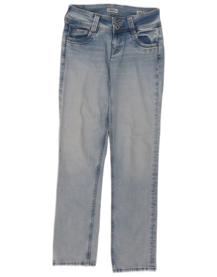 Джинсы PEPE Jeans женские прямые W29 L32 синие, хлопок