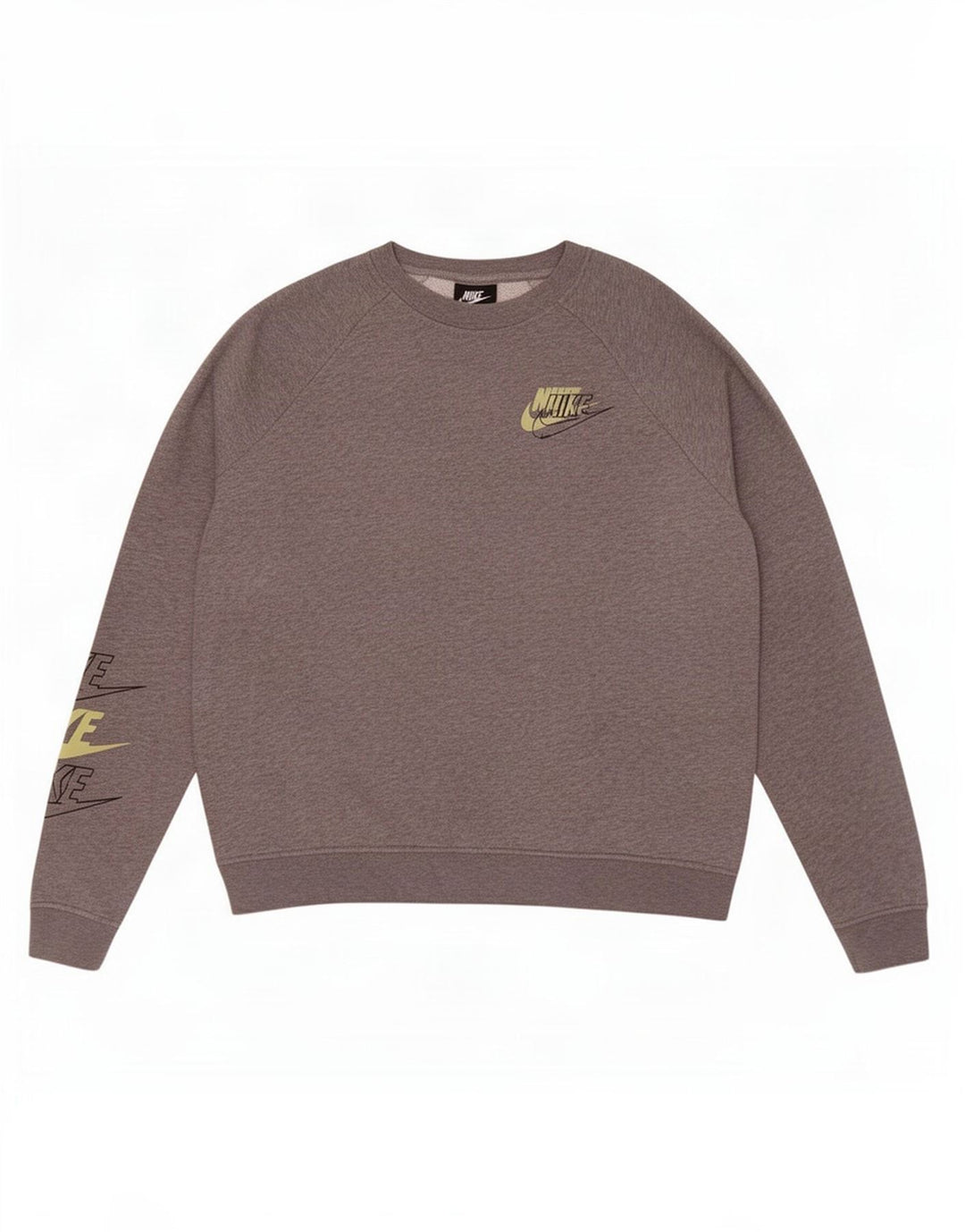 Мужской свитшот с рисунком Nike, хлопковый джемпер среднего серого цвета