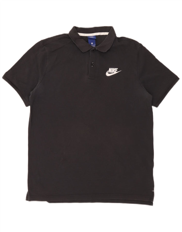 Мужская рубашка-поло Nike, большая черная, хлопковая