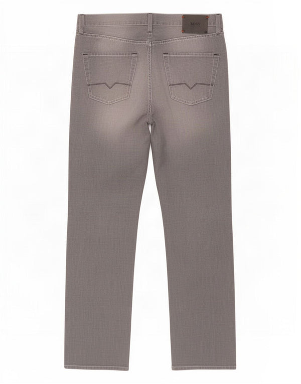Мужские прямые джинсы Hugo Boss W35 L32 Серые, хлопок