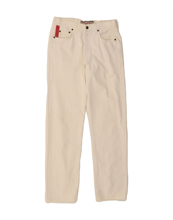 INVICTA Mens Straight Jeans W32 L32 White Cotton Vintage Invicta and Second-Hand Invicta from Messina Hembry 