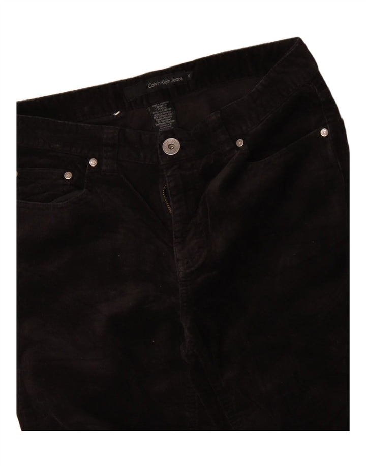 CALVIN KLEIN Женские вельветовые брюки Bootcut США 6 Средний W30 L27 Черный