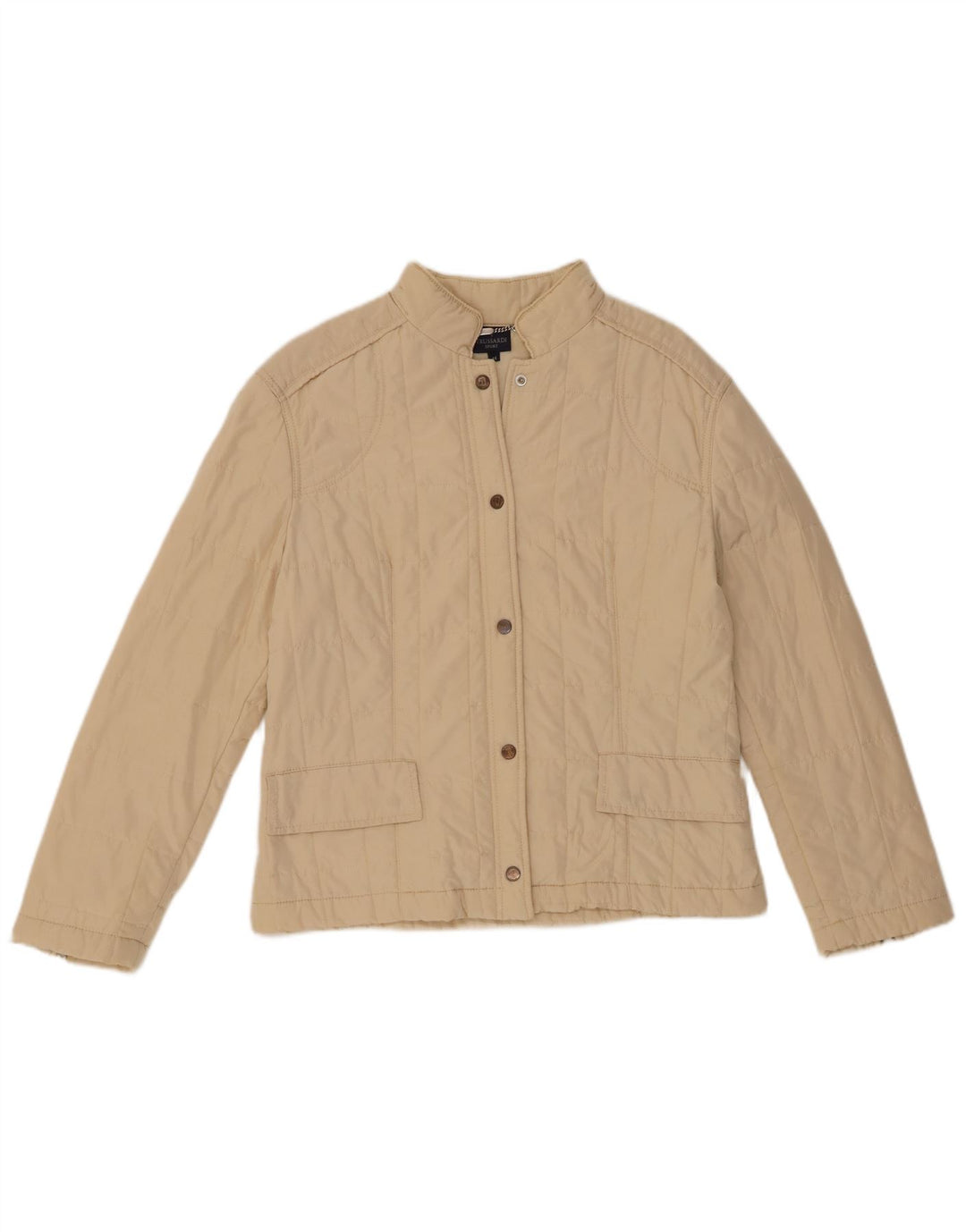 Женская стеганая куртка Trussardi IT 46 Large Off White Polyester