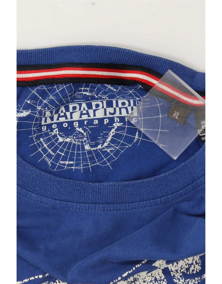 Мужская футболка с рисунком Napapijri Top XL, синяя