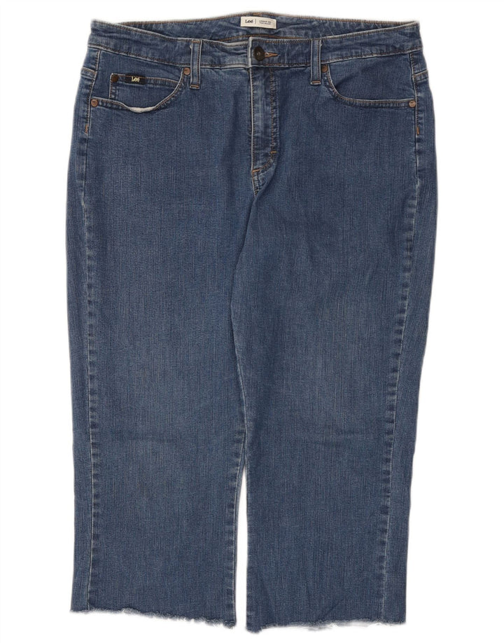 Женские капри Lee, США 16, 2XL, W34, L21, синий хлопок