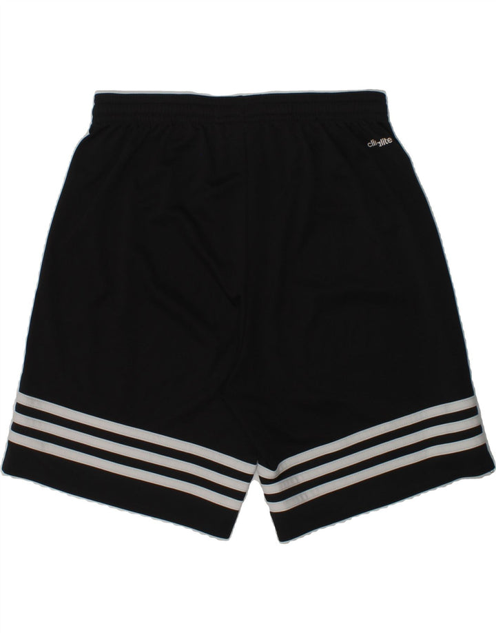 ADIDAS Boys Climalite Sport Shorts 11-12 Years Large Black Striped | Vintage Adidas | Thrift | Second-Hand Adidas | Used Clothing | Messina Hembry 