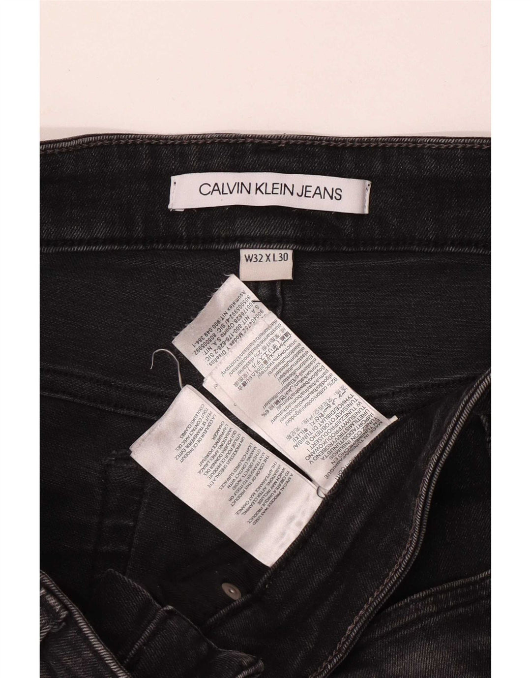 Мужские узкие джинсы Calvin Klein W32 L30, серый хлопок